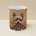 Yorkshire Terrier Acrylic ceramic mug by Tritan, angled view