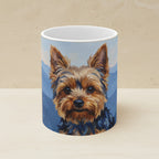 Yorkshire Terrier Acrylic ceramic mug by Tritan, angled view