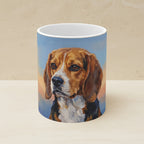 Beagle Acrylic ceramic mug by Tritan, angled view