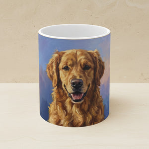 Acrylic Painting Golden Retriever - Lavender Gold | Ceramic Mug 11oz