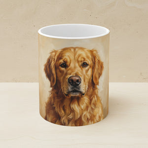 Acrylic Painting Golden Retriever - Golden Ochre | Ceramic Mug 11oz