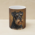 Miniature Schnauzer Acrylic ceramic mug by Tritan, angled view