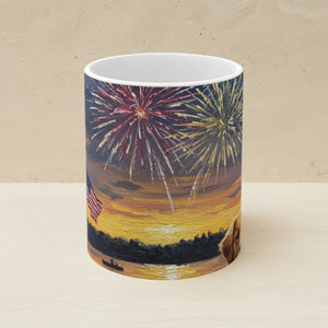 Independence Pups Golden Retriever Ceramic Mug | Tritan