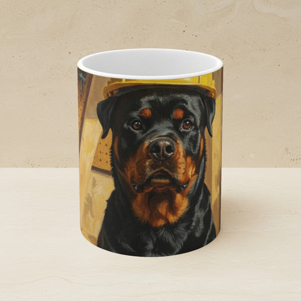 On the Clock Rottweiler Ceramic Mug | Tritan