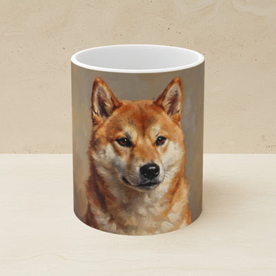 Shiba Inu Renaissance Portrait Mug, Dog Lover Gift, Pet Owner Decor, Regal Shiba Coffee Cup, Art Fan Present