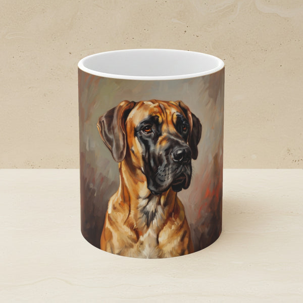 Great Dane Oil Portrait Ceramic Mug 11oz | Premium Dog Art | Tritan