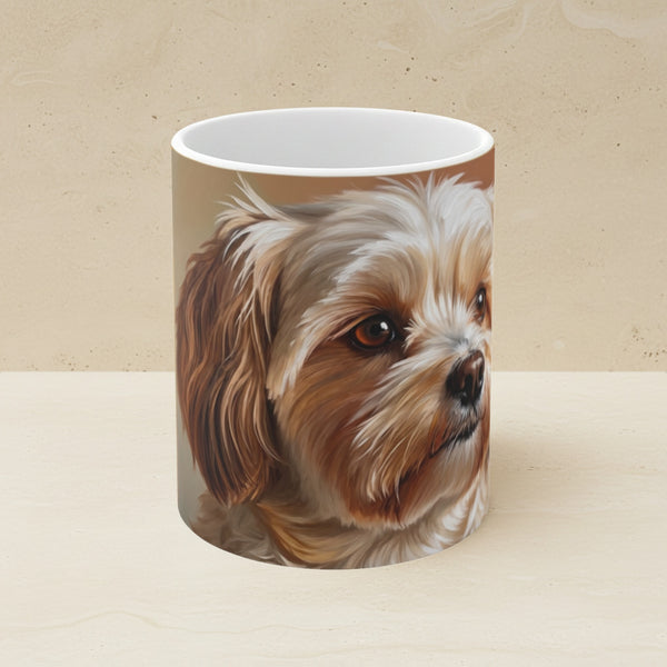 Havanese Oil Portrait Ceramic Mug 11oz | Premium Dog Art | Tritan