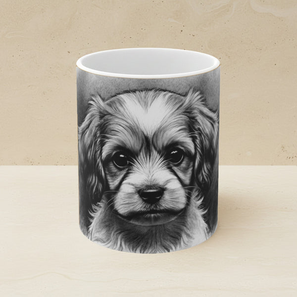 Havanese Charcoal Portrait Ceramic Mug 11oz | Premium Dog Art | Tritan