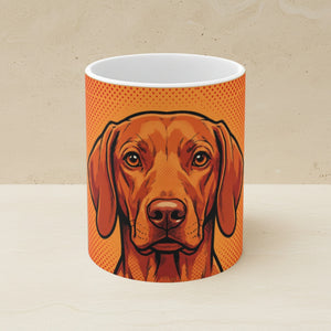Dachshund Comic Pop Ceramic Coffee Mug 11oz, Bold Dog Art, Dachshund Lover Gift