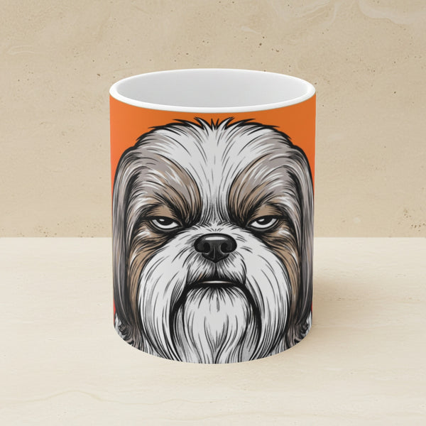 Shih Tzu Comic Pop Art Ceramic Mug 11oz | Premium Dog Art | Tritan