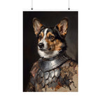 Corgi Medieval Knight matte poster print by Tritan, front