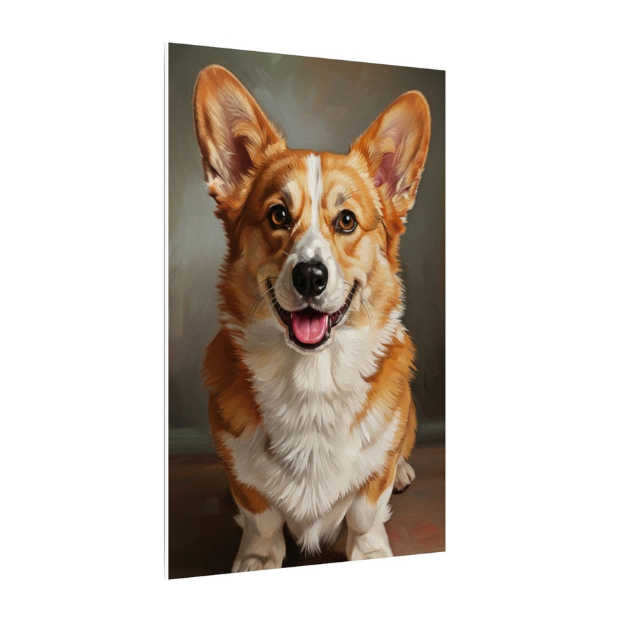 Pembroke Welsh Corgi Oil Portrait canvas print by Tritan, side