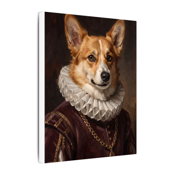Pembroke Welsh Corgi Renaissance Royal Portrait Canvas Wall Art, Regal Dog Painting, Pembroke Welsh Corgi Lover Gift, Stretched Canvas