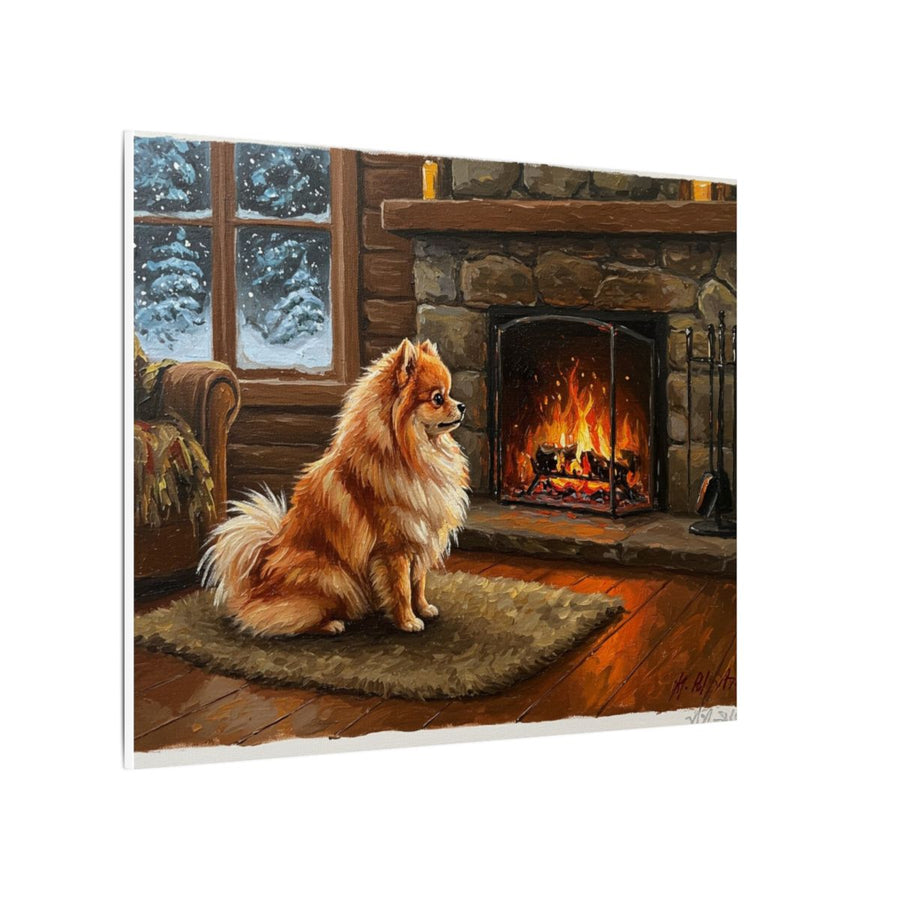 Pomeranian Acrylic canvas print by Tritan, side
