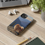 Pomeranian Acrylic tough phone case by Tritan, on a desk