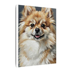 Pomeranian Canvas Wall Art, Oil Painting Dog Portrait, Pom Lover Gift, Pet Memorial Decor, distinctive Home Artwork