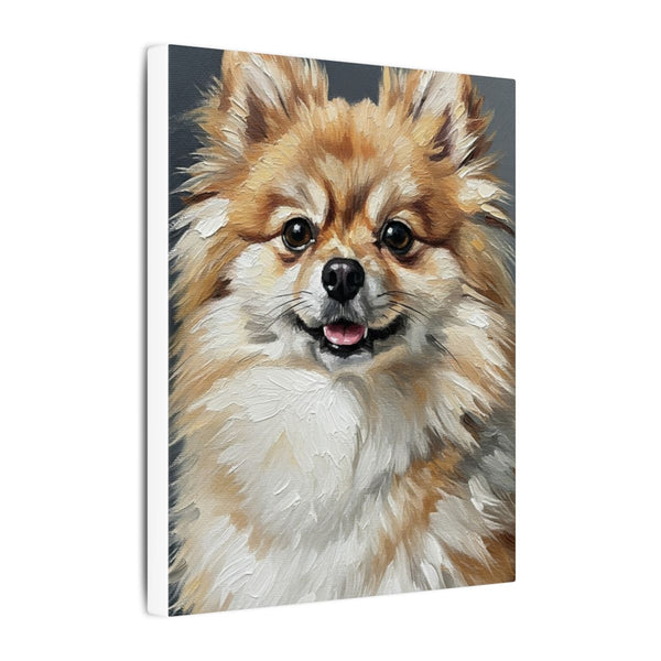 Pomeranian Canvas Wall Art, Oil Painting Dog Portrait, Pom Lover Gift, Pet Memorial Decor, distinctive Home Artwork
