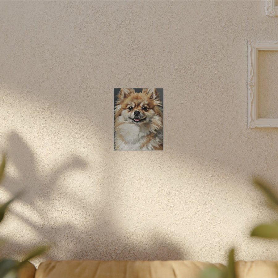 Pomeranian Canvas Wall Art, Oil Painting Dog Portrait, Pom Lover Gift, Pet Memorial Decor, distinctive Home Artwork