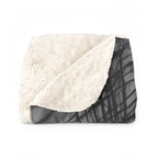 Pomeranian Charcoal sherpa blanket by Tritan, folded