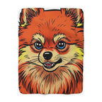 Pomeranian Comic Pop Art Throw Blanket | Premium Dog Prints | Tritan