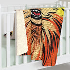 Pomeranian Comic Pop Art Throw Blanket | Premium Dog Prints | Tritan