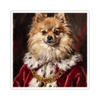 Pomeranian Kings & Queens vinyl sticker by Tritan, front