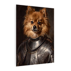 Pomeranian Medieval Knight canvas print by Tritan, side