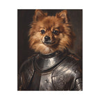 Pomeranian Medieval Knight canvas print by Tritan, front