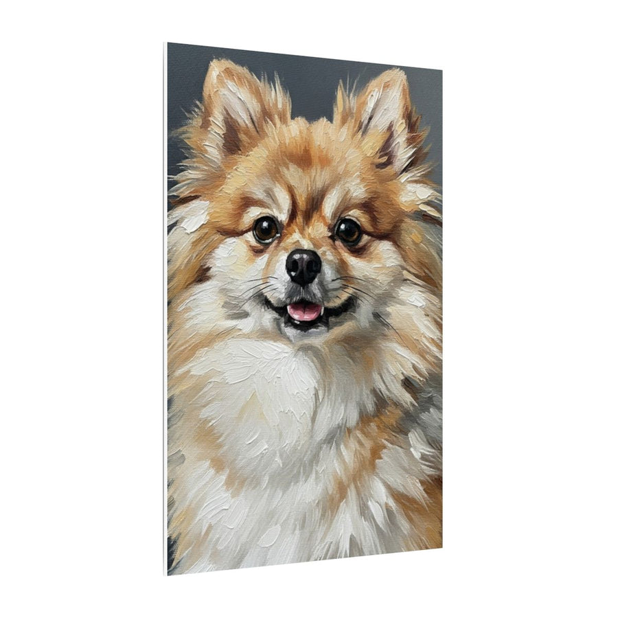 Pomeranian Oil Portrait canvas print by Tritan, side