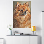 Pomeranian Oil Portrait canvas print by Tritan, desk wall