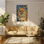 Pomeranian Post-Impressionist canvas print by Tritan, sofa wall