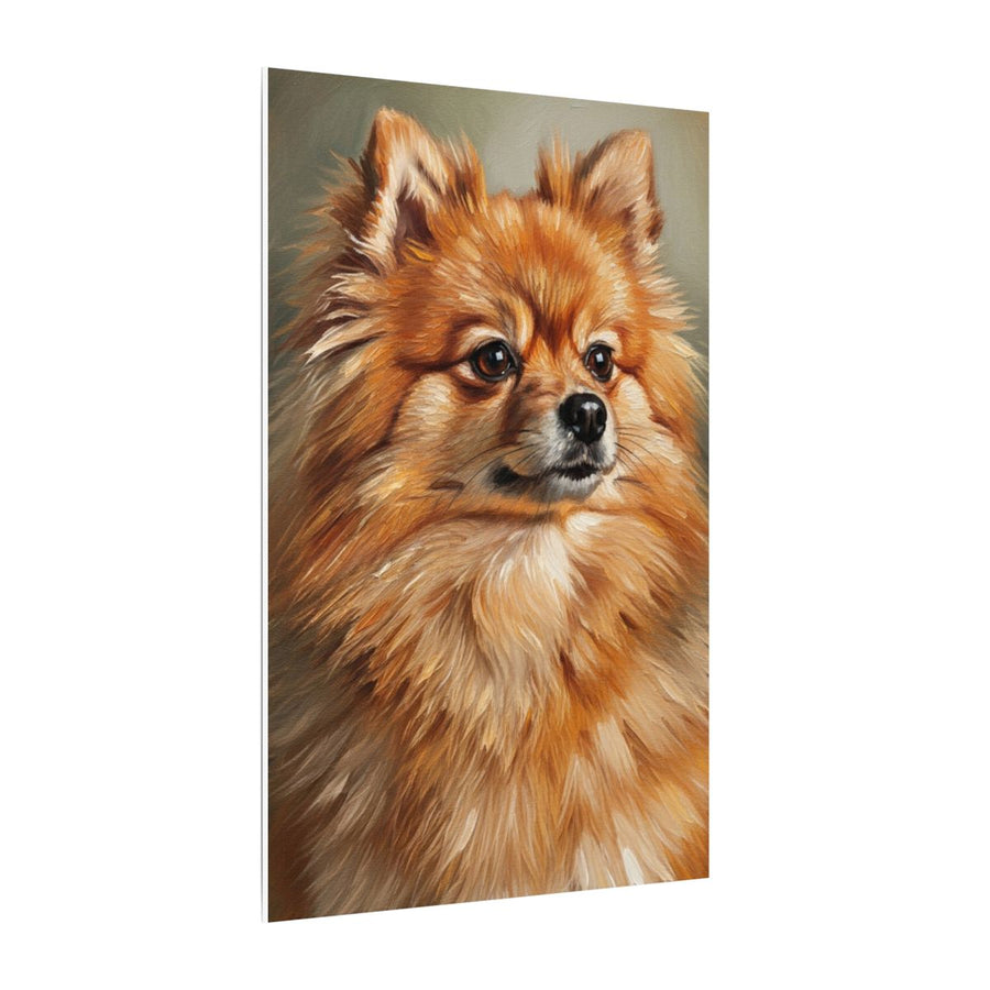 Pomeranian Oil Portrait canvas print by Tritan, side