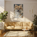 Pomeranian Oil Portrait canvas print by Tritan, sofa wall