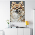 Pomeranian Oil Portrait canvas print by Tritan, desk wall