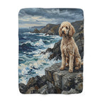 Poodle Acrylic sherpa blanket by Tritan, front