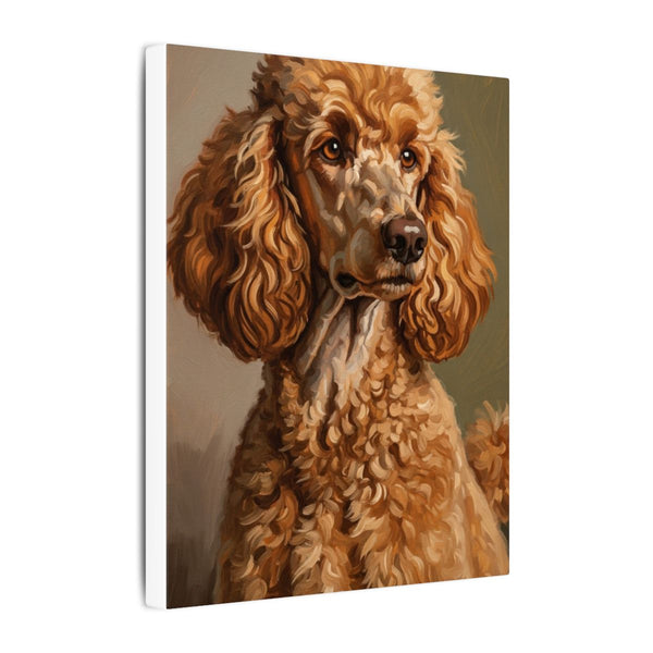 Poodle Art Canvas Print - Regal Dog Portrait Wall Decor, Elegant Pet Owner Gift, distinctive Dog Mom Gift