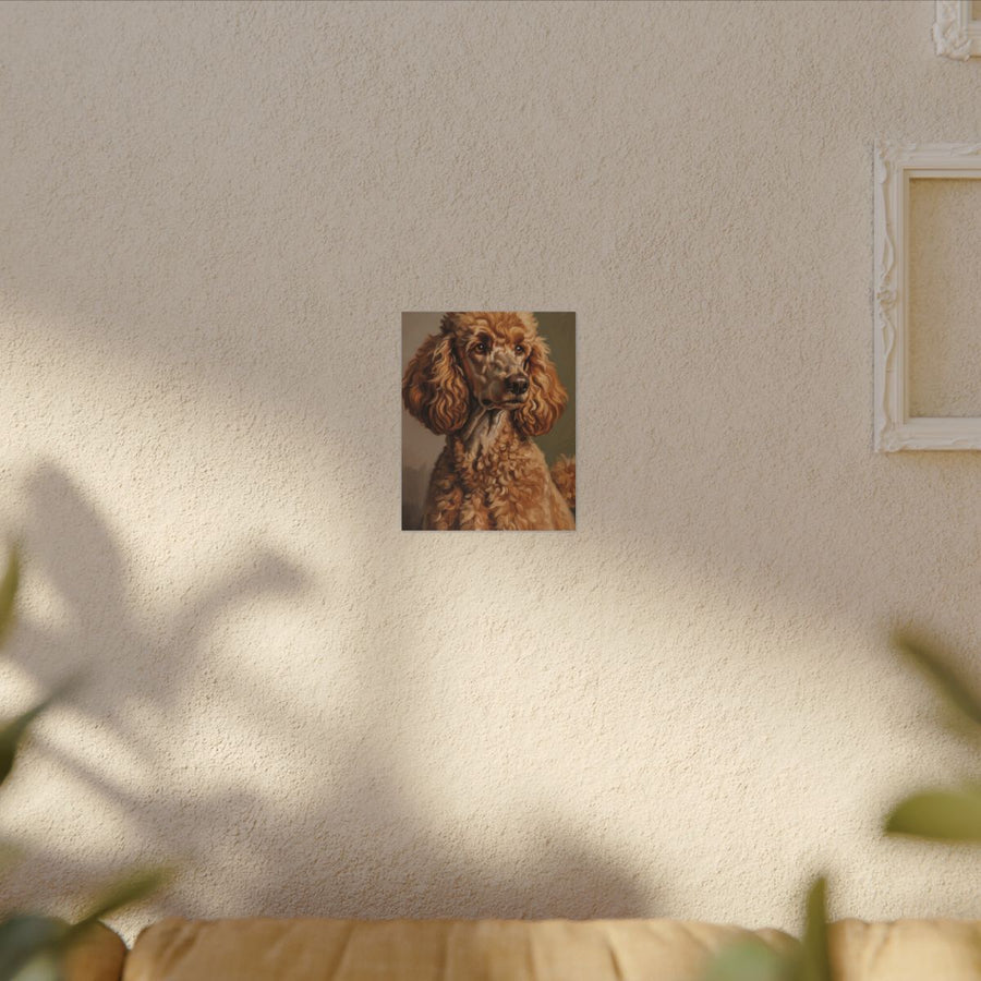 Poodle Art Canvas Print - Regal Dog Portrait Wall Decor, Elegant Pet Owner Gift, distinctive Dog Mom Gift