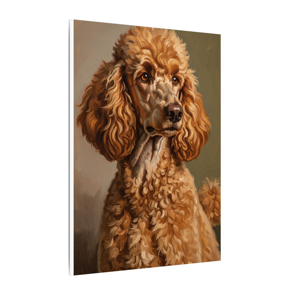 Poodle Art Canvas Print - Regal Dog Portrait Wall Decor, Elegant Pet Owner Gift, distinctive Dog Mom Gift