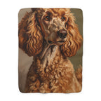 Poodle Art - Regal Dog Portrait Wall Decor Throw Blanket | Premium Dog Prints | Tritan