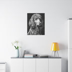 Poodle Charcoal canvas print by Tritan, desk wall
