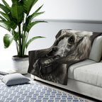 Poodle Charcoal Portrait Throw Blanket | Premium Dog Prints | Tritan