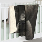Poodle Charcoal Portrait Throw Blanket | Premium Dog Prints | Tritan