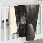 Poodle Charcoal Portrait Throw Blanket | Premium Dog Prints | Tritan