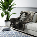 Poodle Charcoal Portrait Throw Blanket | Premium Dog Prints | Tritan