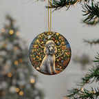 Poodle Christmas Storybook ceramic ornament by Tritan, context