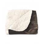 Poodle Kings & Queens sherpa blanket by Tritan, folded
