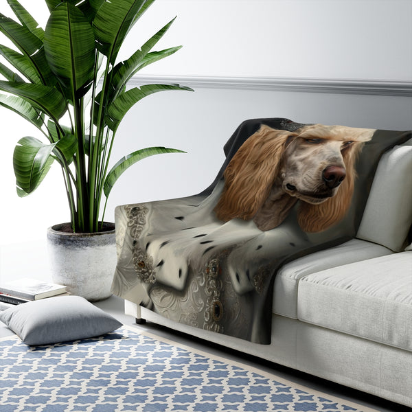 Poodle Kings & Queens Royal Portrait Regal Throw Blanket | Premium Dog Prints | Tritan — Lifestyle View