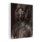 Poodle Medieval Knight Portrait Canvas Wall Art, Regal Dog Painting, Poodle Lover Gift, Stretched Canvas