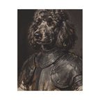 Poodle Medieval Knight canvas print by Tritan, front