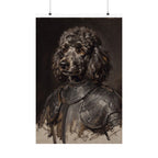 Poodle Medieval Knight matte poster print by Tritan, front